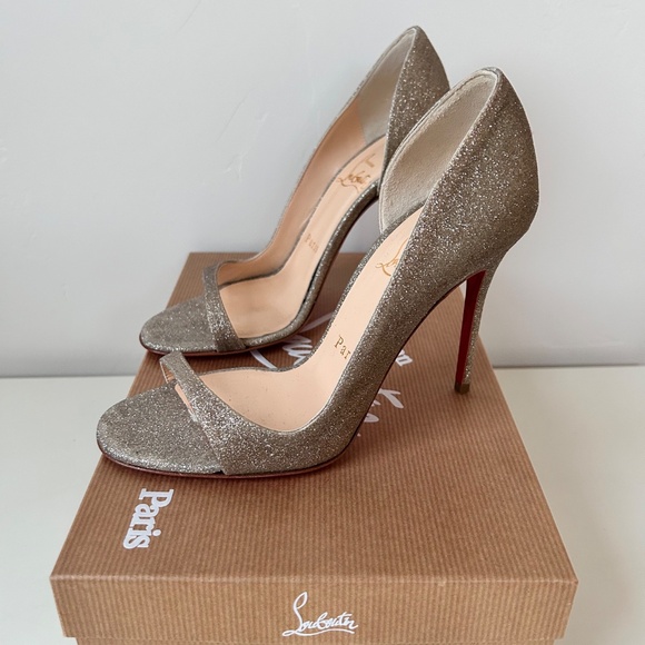 Christian Louboutin Toboggan silver glitter pumps - Picture 2 of 4